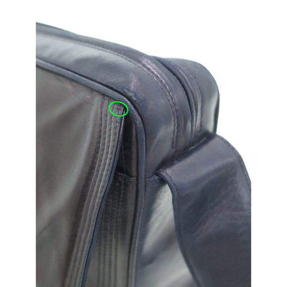 Chanel Coco Mark Shoulder Bag Black x Navy - Picture 5 of 8